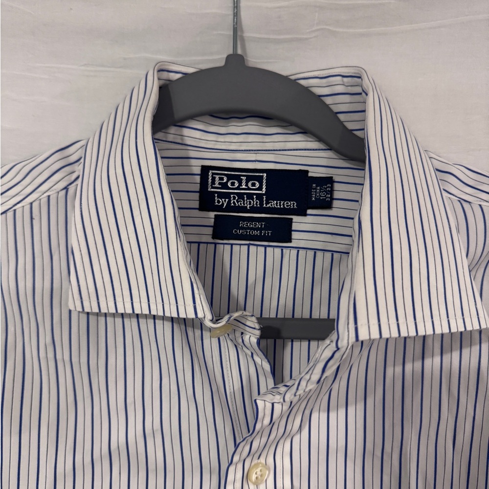 Polo by Ralph Lauren Men's Blue Striped Shirt